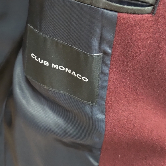 2020 Maroon Club Monaco Loukas Funnel Neck Coat - Picture 4 of 4